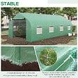 OUTSUNNY - Serre tunnel grande taille 17,85 m² châssis tubulaire acier galvanisé renforcé 2,4 cm 8 fenêtres 1 porte vert - vignette
