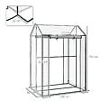 OUTSUNNY - Serre de jardin 0,8 m² - 2 espaces, 2 portes enroulables - acier PE transparent - vignette