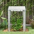 OUTSUNNY - Serre de jardin 0,8 m² - 2 espaces, 2 portes enroulables - acier PE transparent - vignette