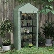 OUTSUNNY - Serre de jardin balcon 5 niveaux porte acier PE vert - vignette