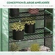 OUTSUNNY - Serre de jardin balcon 5 niveaux porte acier PE vert - vignette