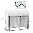 OUTSUNNY - Serre de jardin 2 m² serre à tomates 2 portes acier PE blanc - vignette