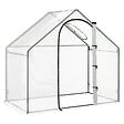 OUTSUNNY - Serre de jardin balcon terrasse serre pour tomates 1,8L x 1l x 1,68H m acier PE imperméable transparent - vignette
