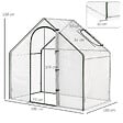 OUTSUNNY - Serre de jardin balcon terrasse serre pour tomates 1,8L x 1l x 1,68H m acier PE imperméable transparent - vignette