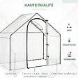 OUTSUNNY - Serre de jardin balcon terrasse serre pour tomates 1,8L x 1l x 1,68H m acier PE imperméable transparent - vignette