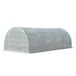 OUTSUNNY - Serre de jardin tunnel surface sol 18 m² 6L x 3l x 2H m châssis tubulaire renforcé 24 mm 8 fenêtres blanc - vignette