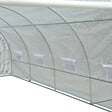 OUTSUNNY - Serre de jardin tunnel surface sol 18 m² 6L x 3l x 2H m châssis tubulaire renforcé 24 mm 8 fenêtres blanc - vignette