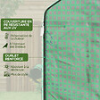 OUTSUNNY - Serre de jardin 6 tablettes dim. 1,4L x 0,73l x 1,9H m porte déroulante fenêtres acier PE haute densité vert - vignette