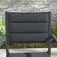 OUTSUNNY - Lot de 4 chaises de jardin empilables avec accoudoirs alu textilène gris - vignette