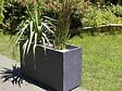 EDA - Lot de 2 Jardinières Muret Graphit 99,5 x 39,5 x 60 cm - 116 L - Gris anthracite - Eda - vignette