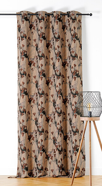 LINDER - LINDER RIDEAU LIBELLULE JAUNE D'OR / ROUGE TOMETTE 140x260cm - large