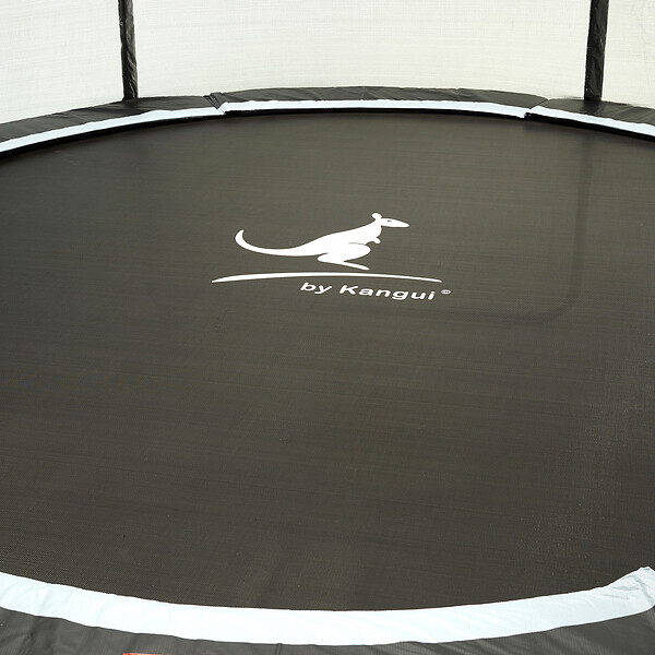 KANGUI - KANGUI Trampoline rond Bleu Ø360cm avec filet, échelle, bâche et kit ancrage - large