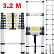 SECURY-T - Echelle télescopique aluminium 11 marches H3,2 m avec barre stabilisatrice - vignette