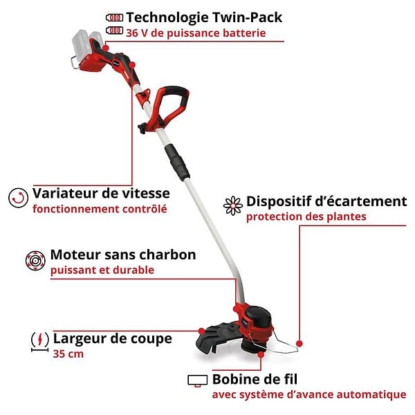 EINHELL - Coupe bordure sans fil GP-CT 36/35 Li BL-Solo - large