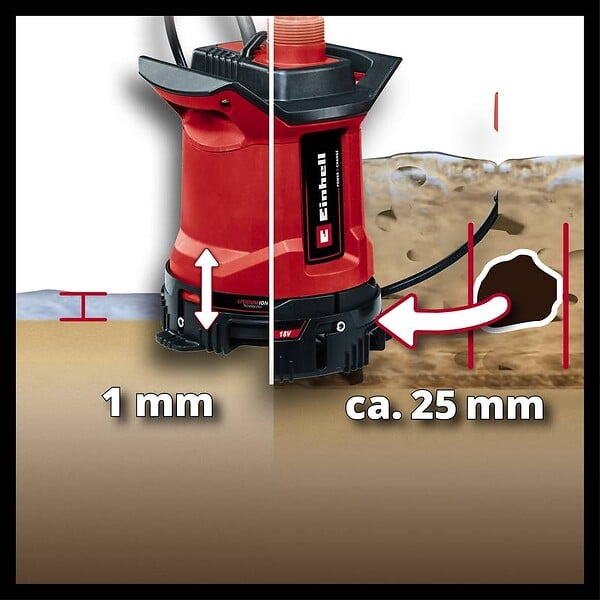 EINHELL - Pompe d'évacuation pour eaux chargées sans fil GE-DP 18/25 LL Li - Solo - large