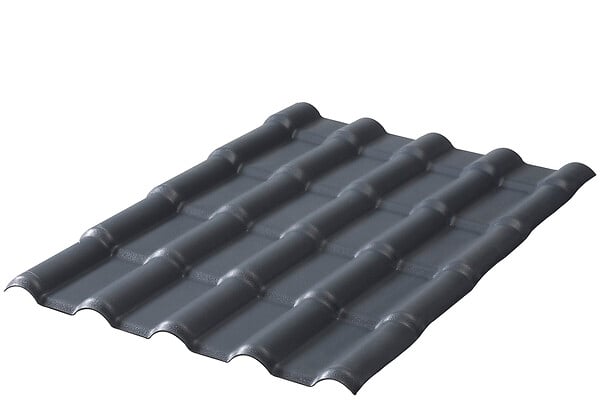 SEDPA - Plaque coverite - Imitation tuile - Gris - 222x75cm - large