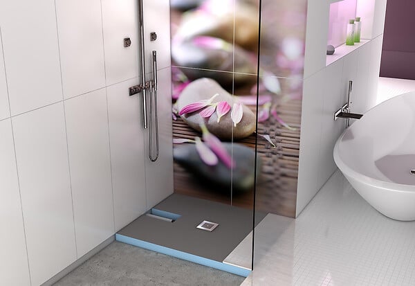 WEDI - Receveur de douche complet Wedi Fundo Plano rectangulaire 1400x900x65mm DN 40 écoulement excentré - large