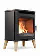 FREEPOINT - Poêle à bois Flos Wood - Fonte - Noir - 7.5kW - vignette
