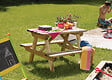 CERLAND - Table de jardin en bois traité – 4 enfants – H.45xL.80xP.60cm - vignette