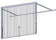 SPADONE - Porte de garage basculante blanche l.240 x H.200 cm x Ep.20 mm - vignette
