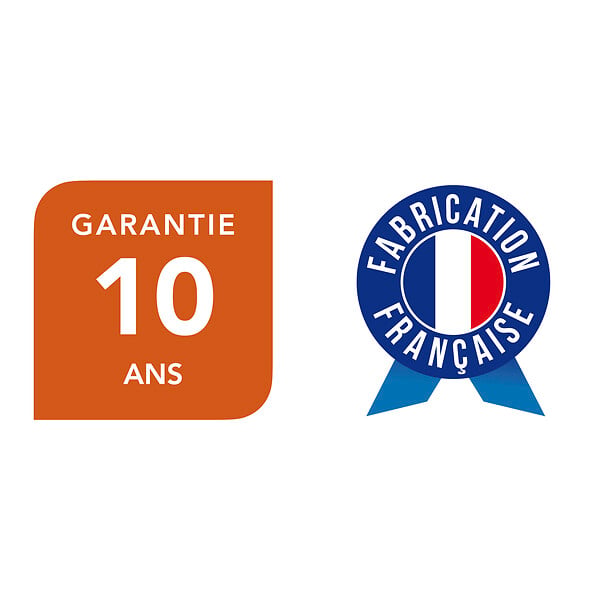 SPADONE - Porte de garage sectionnelle blanche motorisée l.240 x H.200 cm x Ep.40 mm Polygrain - large
