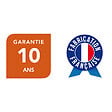 SPADONE - Porte de garage sectionnelle blanche motorisée l.240 x H.200 cm x Ep.40 mm Polygrain - vignette