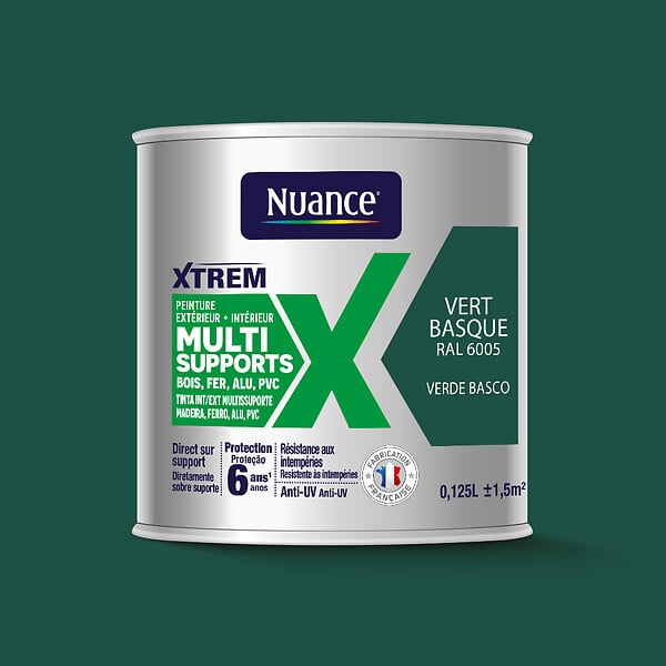 NUANCE - Peinture XTREM multi supports satin vert basque RAL 6005 0.125ML - large