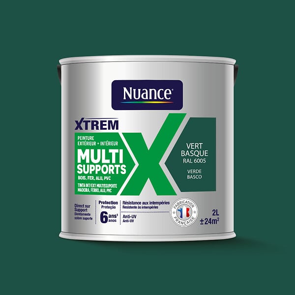 NUANCE - Peinture XTREM - Multi supports - Vert basque - Satin - 2L - large