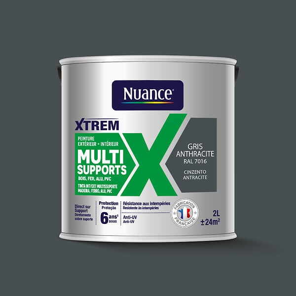 NUANCE - Peinture XTREM - Multi supports - Gris anthracite - Satin - 2L - large
