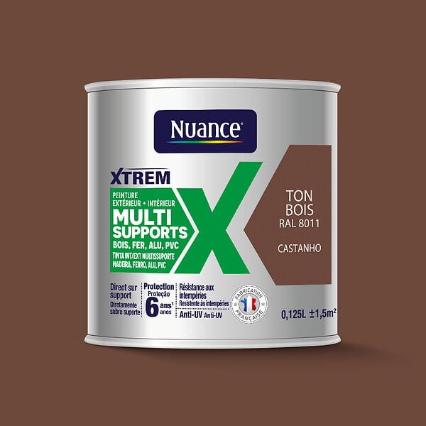 NUANCE - Peinture XTREM multi supports satin ton bois RAL 8011 0.125ML - large