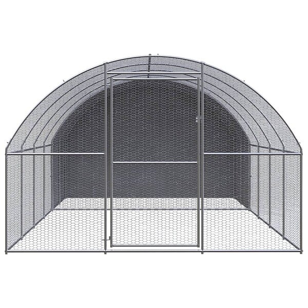 VIDAXL - vidaXL Poulailler d'extérieur 3x4x2 m Acier galvanisé - large