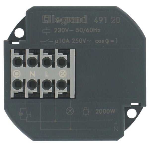 LEGRAND - Télérupteur à encastrer unipolaire silencieux 10A 230V - large