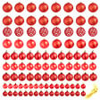 VIDAXL - vidaXL Ensemble de boules de Noël 100 pcs 3/4/6 cm Rouge - vignette
