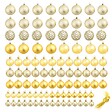 VIDAXL - vidaXL Ensemble de boules de Noël 100 pcs 3/4/6 cm Doré - vignette