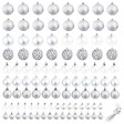VIDAXL - vidaXL Ensemble de boules de Noël 100 pcs 3/4/6 cm Argenté - vignette