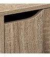 5 FIVE SIMPLY SMART - Meuble Etagère 6 Cases de rangement 3 Portes effet bois naturel H. 113.3 cm - vignette
