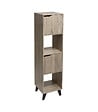 5 FIVE SIMPLY SMART - Meuble Étagère 4 Cases de rangement 2 Portes effet bois naturel H. 146.5 cm - vignette