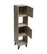 5 FIVE SIMPLY SMART - Meuble Étagère 4 Cases de rangement 2 Portes effet bois naturel H. 146.5 cm - vignette
