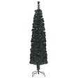 VIDAXL - vidaXL Arbre de Noël artificiel mince et support 150 cm fibre optique - vignette