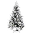 VIDAXL - vidaXL Sapin de Noël à  flocons de neige et pommes de pin 195 cm PVC/PE - vignette