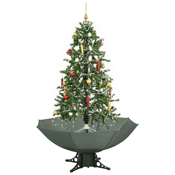 VIDAXL - vidaXL Arbre de Noël neigeux avec base de parapluie Vert 170 cm - large