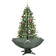 VIDAXL - vidaXL Arbre de Noël neigeux avec base de parapluie Vert 170 cm - vignette