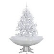VIDAXL - vidaXL Arbre de Noël neigeux avec base de parapluie Blanc 140 cm - vignette