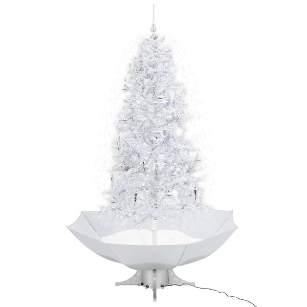 VIDAXL - vidaXL Arbre de Noël neigeux avec base de parapluie Blanc 190 cm - large