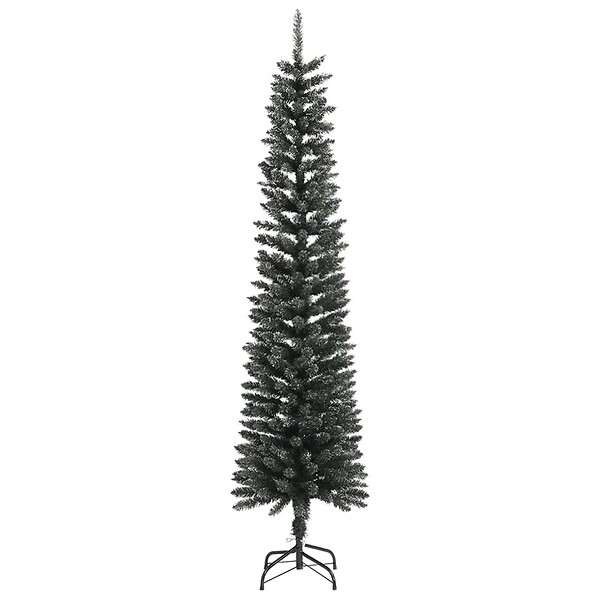 VIDAXL - vidaXL Sapin de Noël artificiel mince avec support Vert 240 cm PVC - large