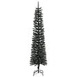 VIDAXL - vidaXL Sapin de Noël artificiel mince avec support Vert 240 cm PVC - vignette