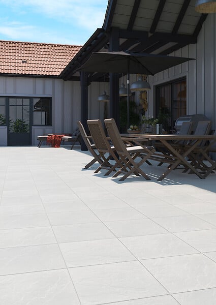 NEXTERIA - Dalle terrasse Kerry Re-Source - Blanc - L.40xl.40xEp.3,5cm - large