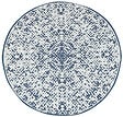 JARDILINE - Tapis d'extérieur rond JAIPUR - Bleu et blanc - Diam.150cm - vignette