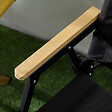 OUTSUNNY - Lot de 2 chaises de plage camping pliantes - poignée - structure acier aspect bois oxford noir - vignette