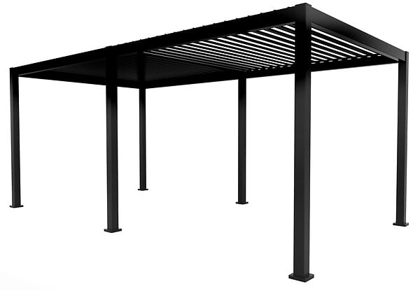 MODE DE VIE - Pergola bioclimatique Julia  -  Anthracite - Aluminium - 6x3m - large